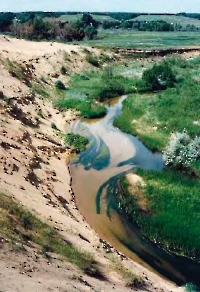 Песчаный яр на реке Малая Хобда