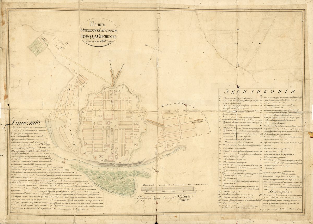 План города Оренбурга. 1828 год