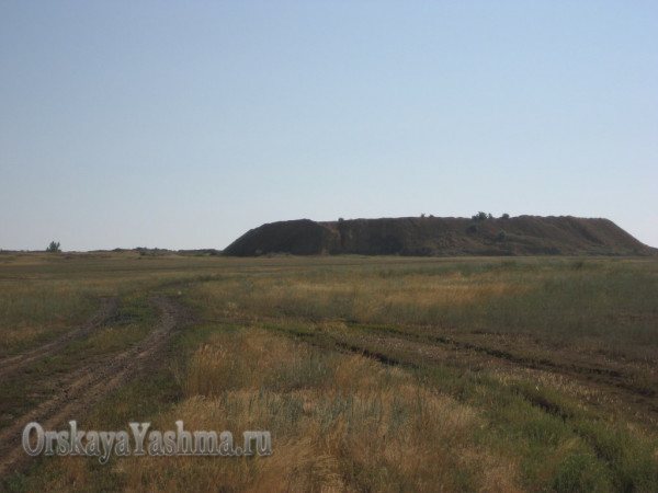 Рис. 9 Гора Полковник и общий вид отвала вскрышных глин.