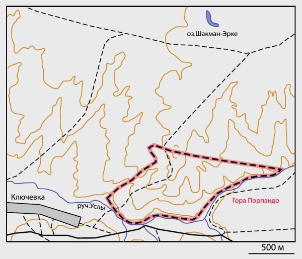 Гора Порпандо и ручей Услы