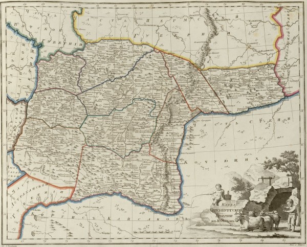Карта Оренбургской губернии. 1800 год