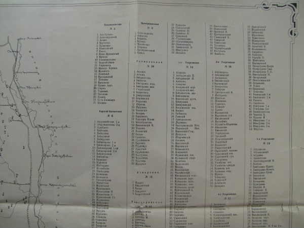 Карта Орского уезда гражданской территории